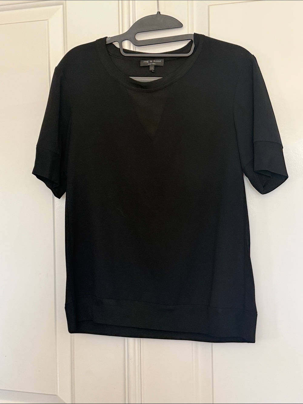 rag & bone Black Short Sleeve Crewneck Tee size xs